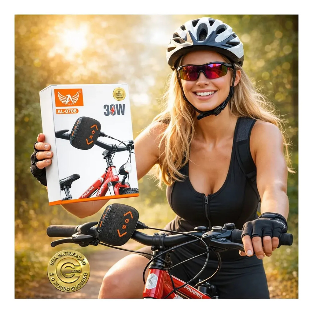 Caixa De Som Bluetooth 30w Altomex Al-0708 Ipx5 Bicicleta
