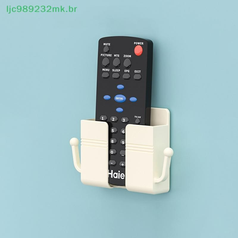 [MYBR] 1Pc Branco Punch Free Wall Mount Suporte Para Plugue De Telefone Carregamento De Celular Ar Condicionado TV Contr