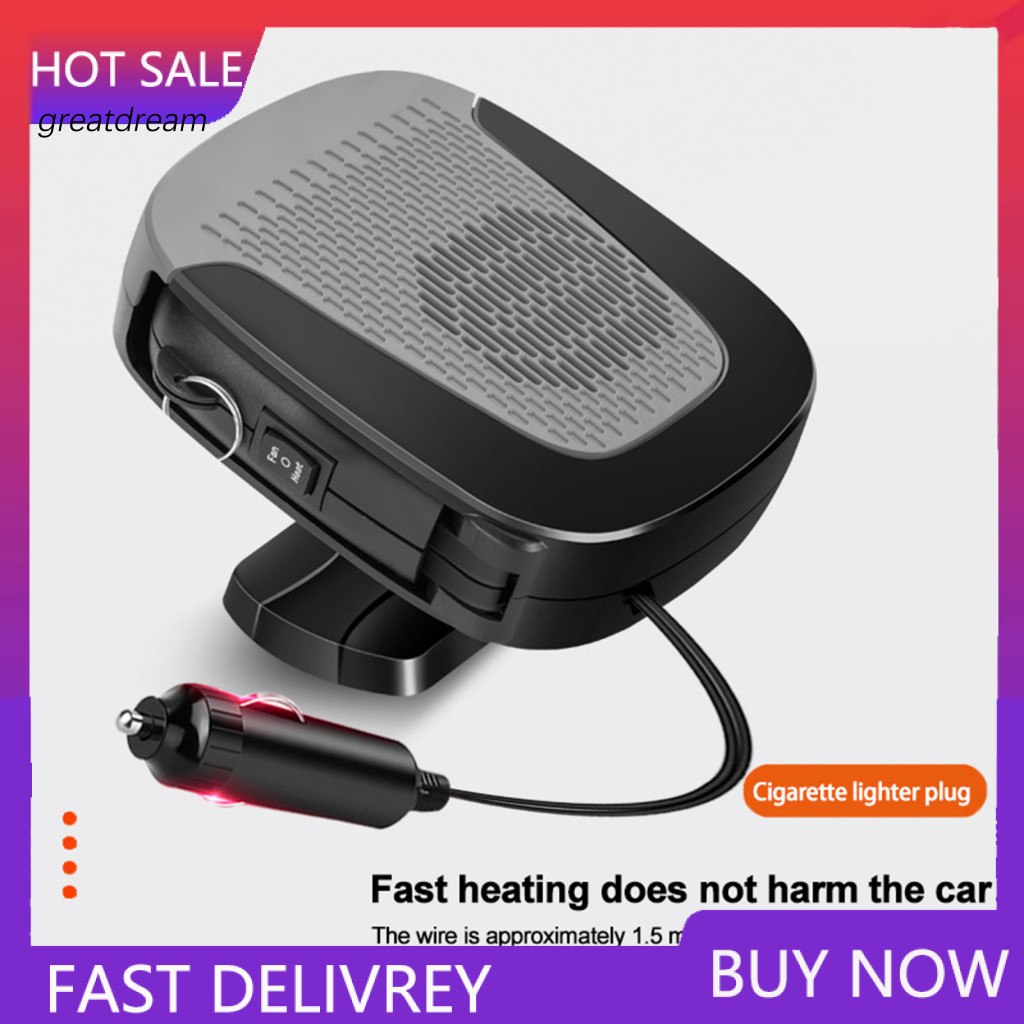 Car Windshield Defroster Compact 12v Heater – Fast Heating Cooling Portable Auto Vehicle Easy to Use Perfect for South