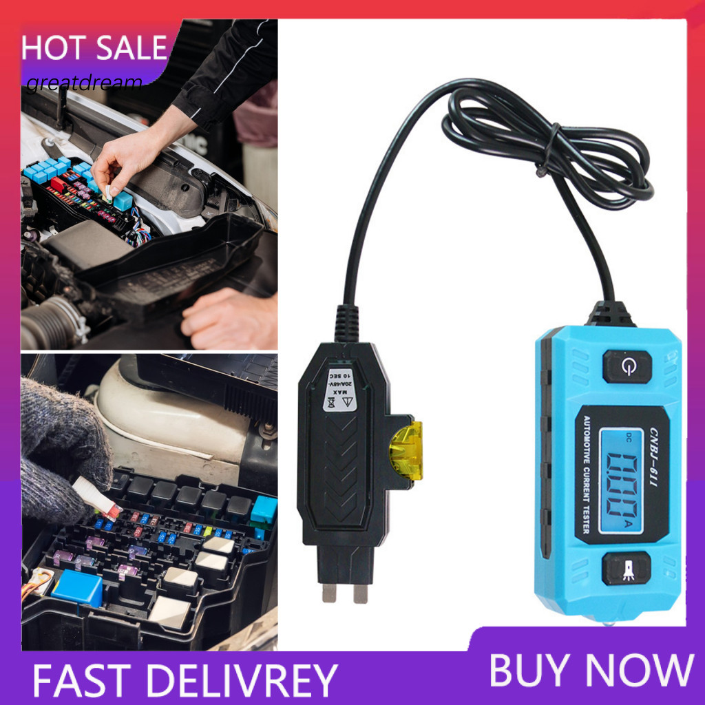 Portable Detector Circuit Tester Automotive Fault with Blue Backlit Lcd Built-in Headlight for Car Vehicle Electrical Te