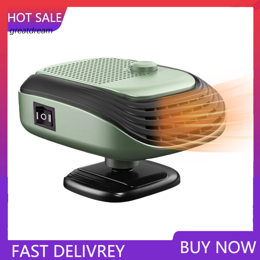 Windshield Defogger and Defroster 24v Portable Car Heater 2-in-1 Cooling Fan Fast Heating for Vehicle Ideal for Southeas
