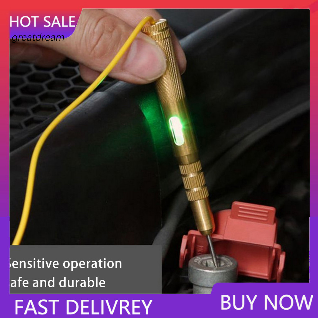 Portable Circuit Tester Pen Durable Automotive 6v/12v/24v Car Electrical Fault Finder Test Light for Quick Vehicle Wirin