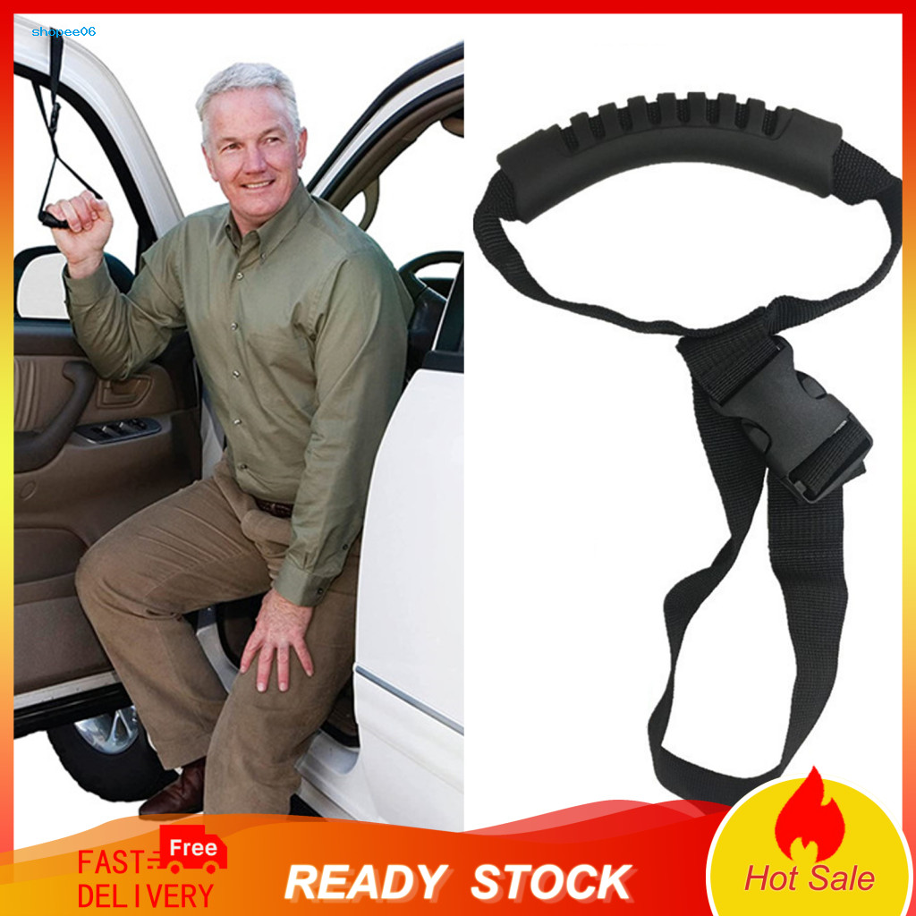 Car Assist Handle Door Grab Bar Adjustable Portable Safety with Nylon Grip – Vehicle Support Aid for Seniors Mobility