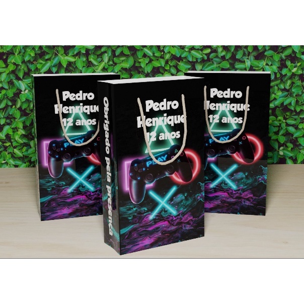 Kit Sacolinhas 30 Unidades Tema Gamer