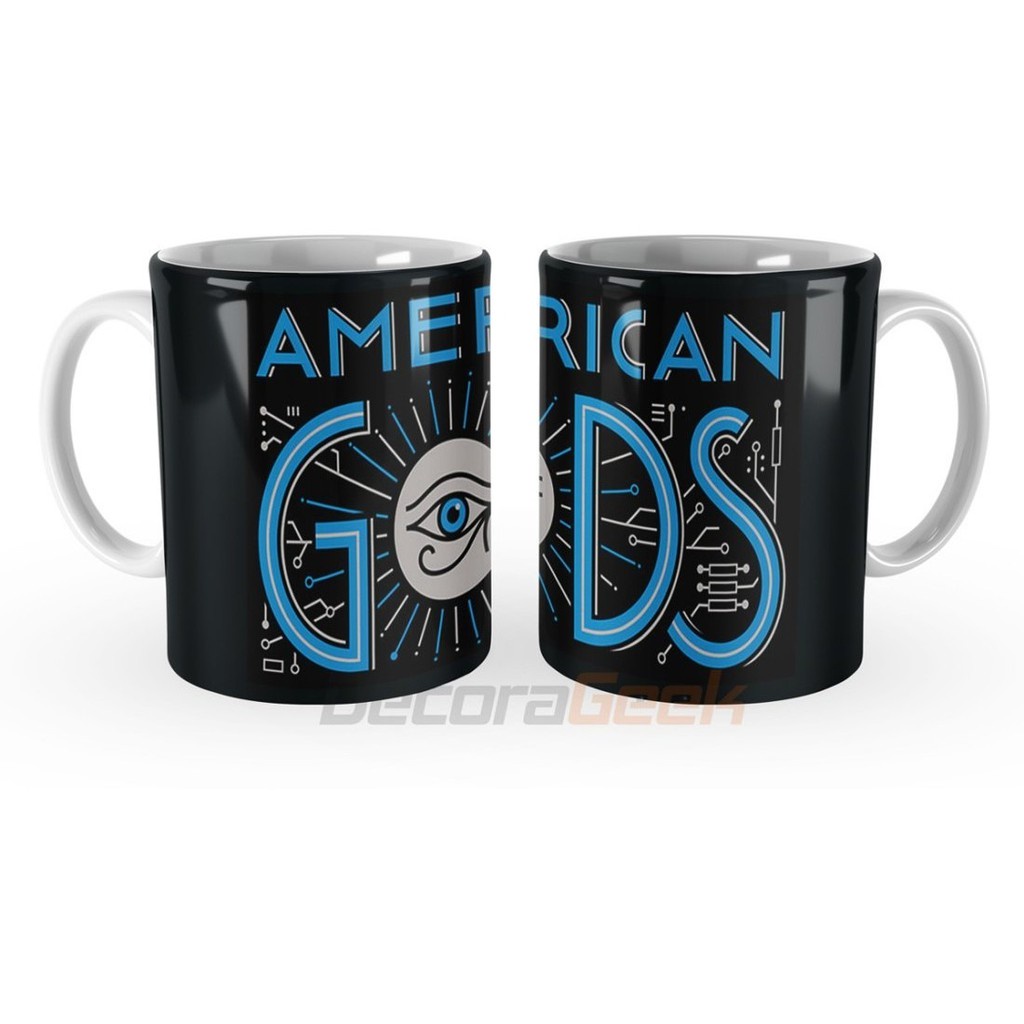 Caneca American Gods Livro Neil Gaiman Mod 1