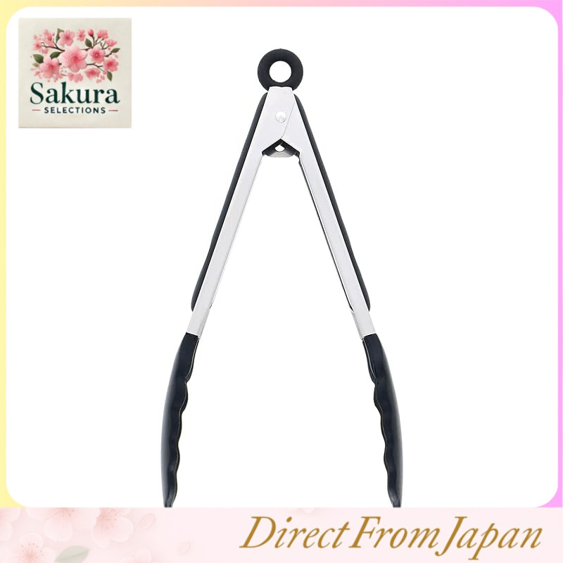 Pinça de cozinha Takagi em silicone e nylon com trava de segurança – Resistente ao calor, utensílio multiuso para cozinhar e servir.