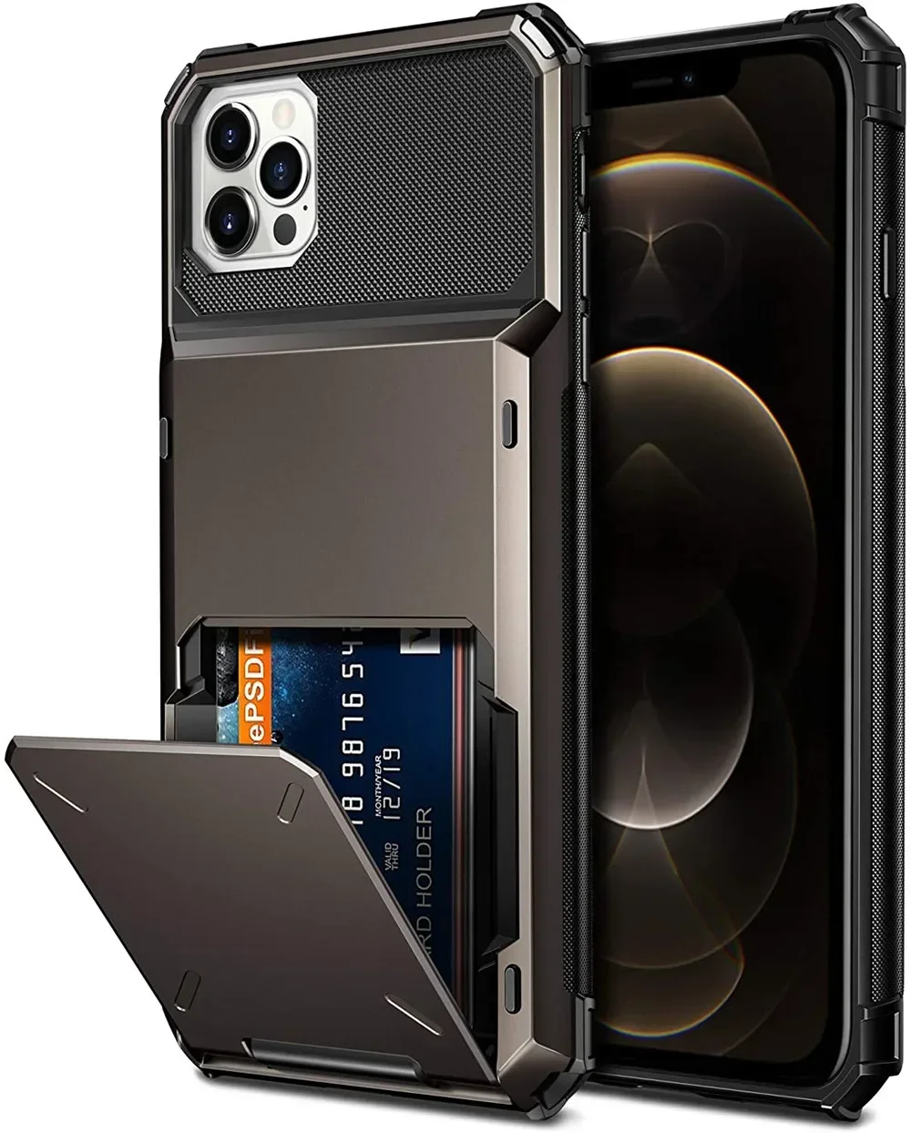 Wallet 4-Card Slot Credit Phone Case For iPhone 16 Pro Max 15 Plus 14 Pro 13 11 12 Pro Max XR X XS Max Card Holder Cover Funda