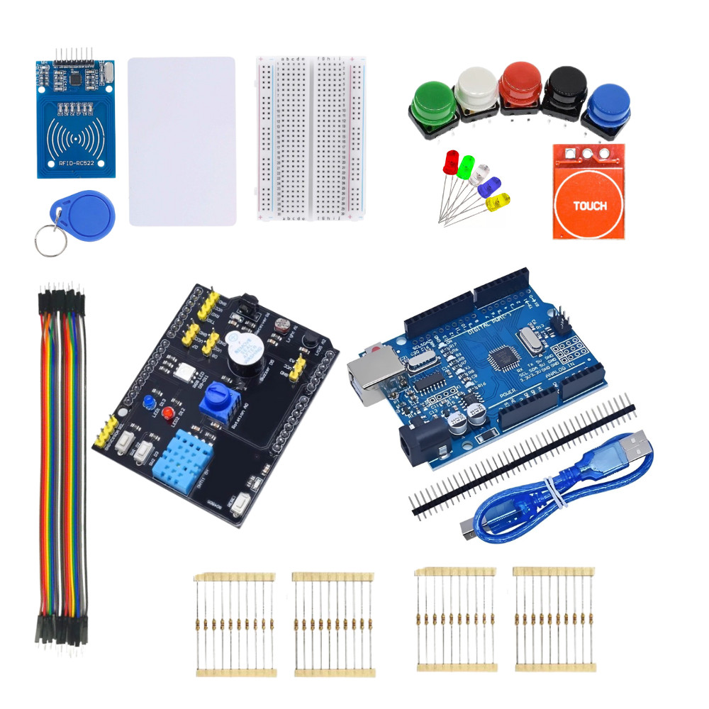 Kit Arduino Uno R3 com Shield Multifunções, RFID e Ebook Grátis!