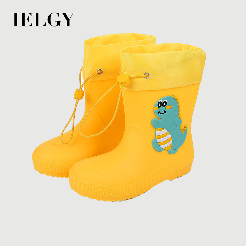 IELGY 2026 Botas De Chuva Infantis Para Meninos E Meninas Com Cordão Antiderrapante À Prova D'água Estudantes De Desenho