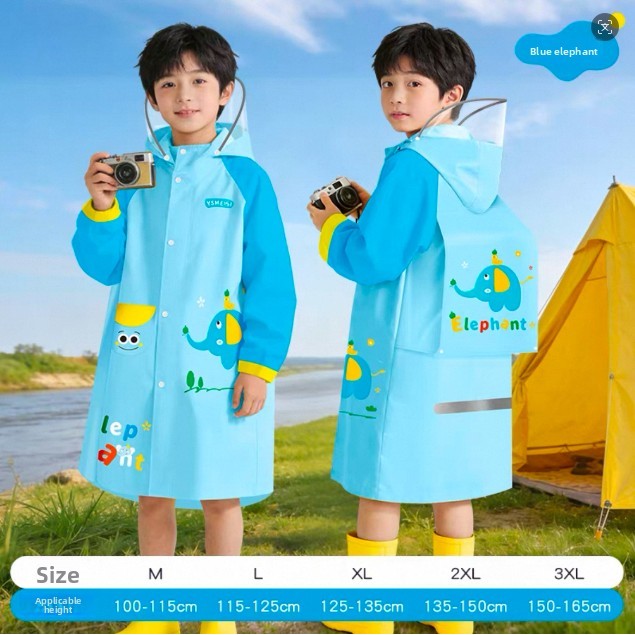 Capa De Chuva Dobrável De Desenho Animado Infantil De Alta Classificação Musim Hujan Tropika School Student Caminhada Ao