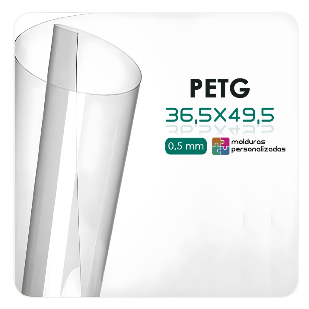 Placa De Acrilico Petg Transparente 0,5mm 36,5x49,5 Cm