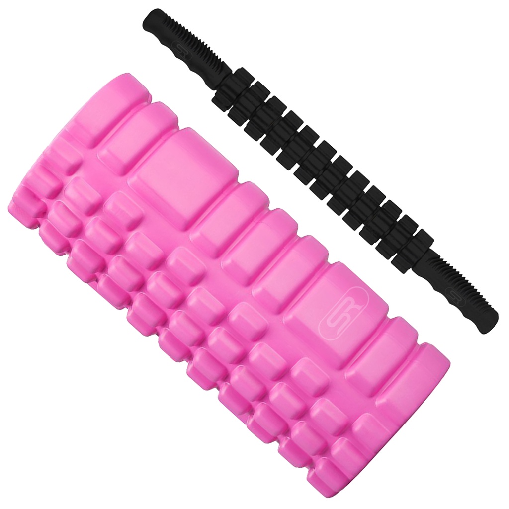 Kit Liberação Miofascial - Rolo 30cm + Bastão Large Massagem