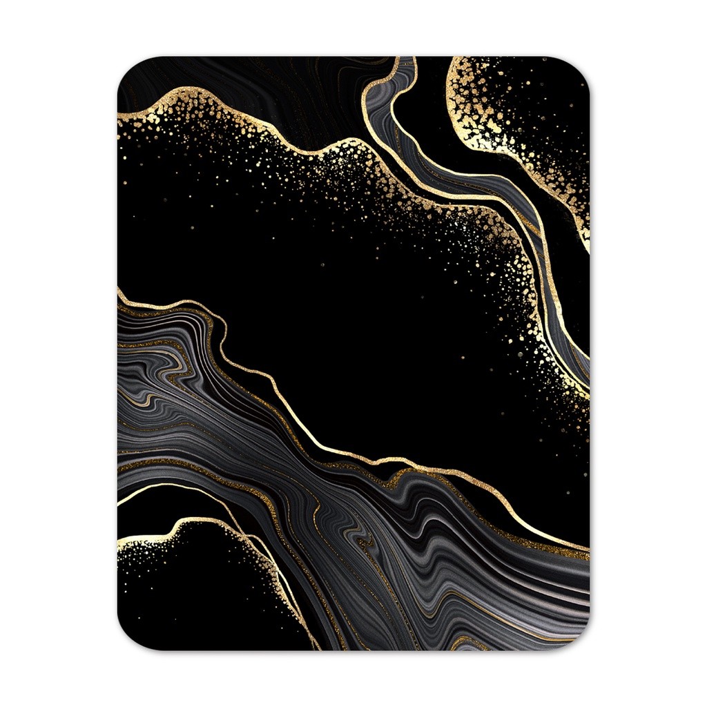 Mouse Pad Retangular Estilo Mármore Black