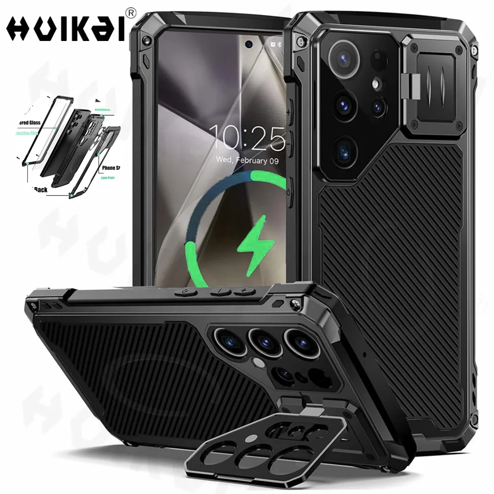 Case For Samsung Galaxy S24 Ultra 5G Heavy Duty Armour Camera Stand Military Shockproof Rugged 360° Full Body Protective Covers