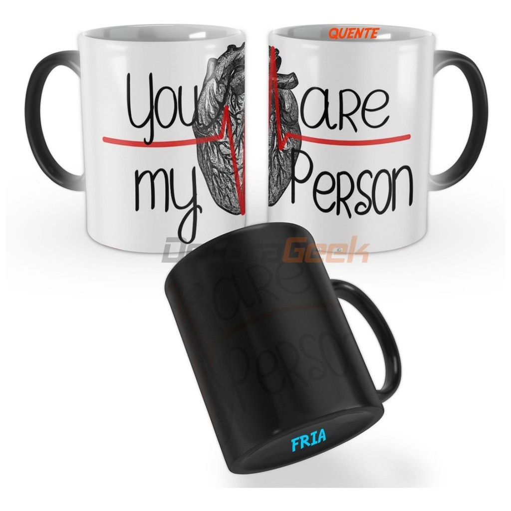 Caneca Mágica You Are My Person Cardio Greys Anatomy