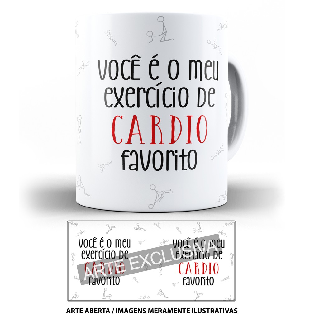 Caneca dia dos namorados casal fitness exercício de  cardio
