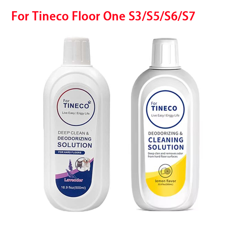 Líquido de Limpeza para Piso com Sabor Limão 500ml, Detergente Desodorizante para Tineco Floor One S3 S5 iFloor Breeze