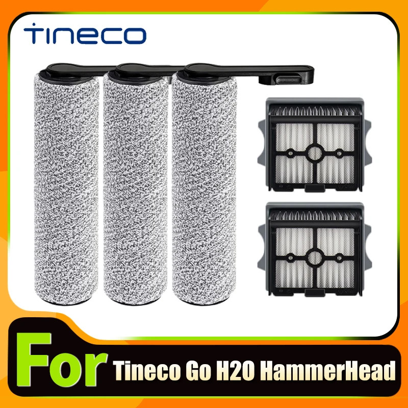 Para Tineco GO H20 Martelo Cabeça Sem Fio Lavadora De Piso Escova Rolo Filtro Hepa Tanque Água Peças Reposição