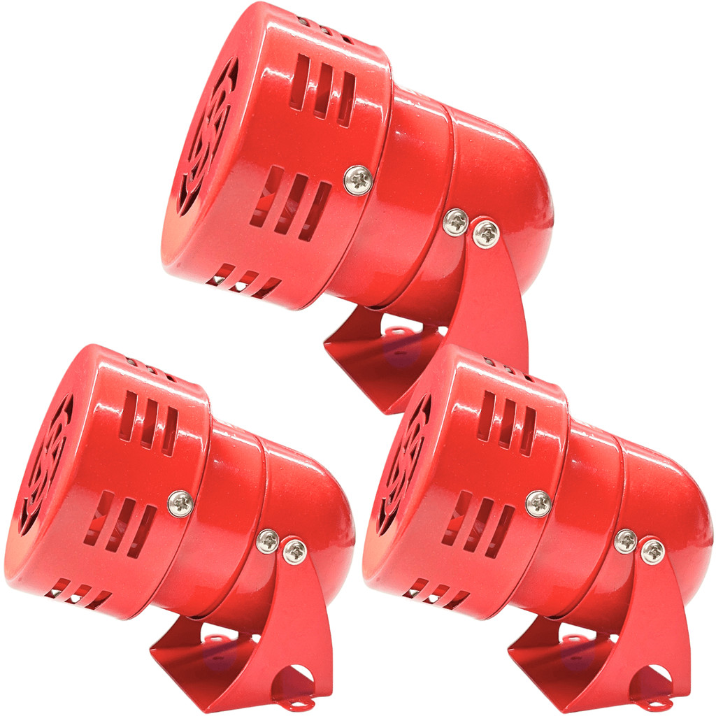 Kit 3 Sirene Eletromecânica MS-190 220V 119dB 300m Alarme Industrial Nota Fiscal Garantia Pronta Entrega