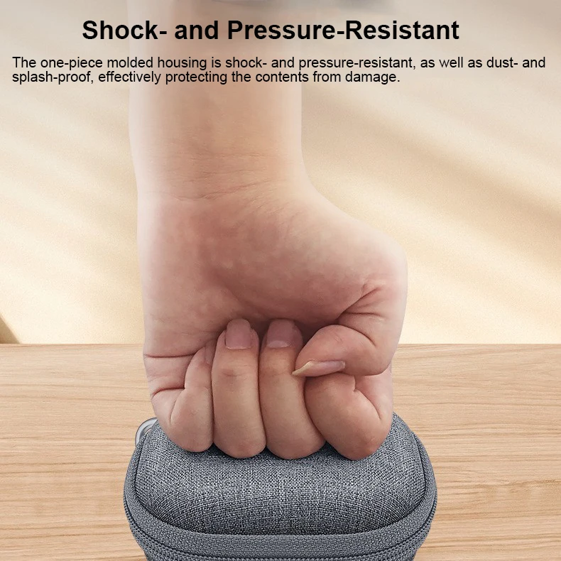 Portable Earbuds Storage Case with Carabiner Hard EVA Shockproof Headset Travel Carrying Bag for Soundcore Aerofit Pro