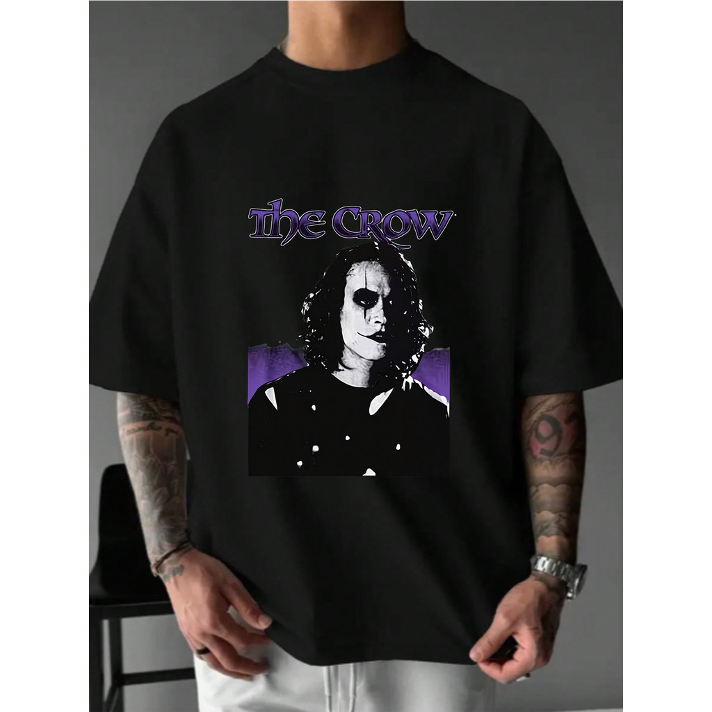 Camisa De Manga Curta The Crow, Estilo Rock, Preto, Manga Curta, Cem% Algodão, Para Fãs Do Filme