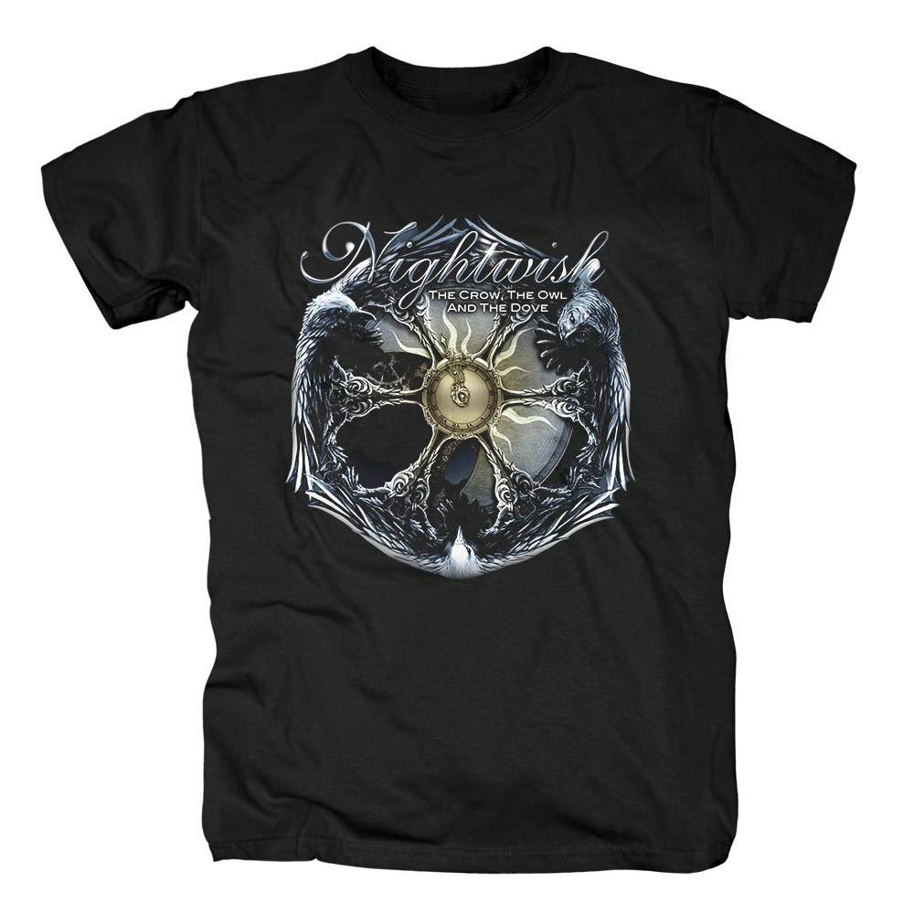 Music.Soul Camiseta Unissex Nightwish Álbum The Crow The Owl And The Dove Metal Energético Sinfônico Premium Estilosa