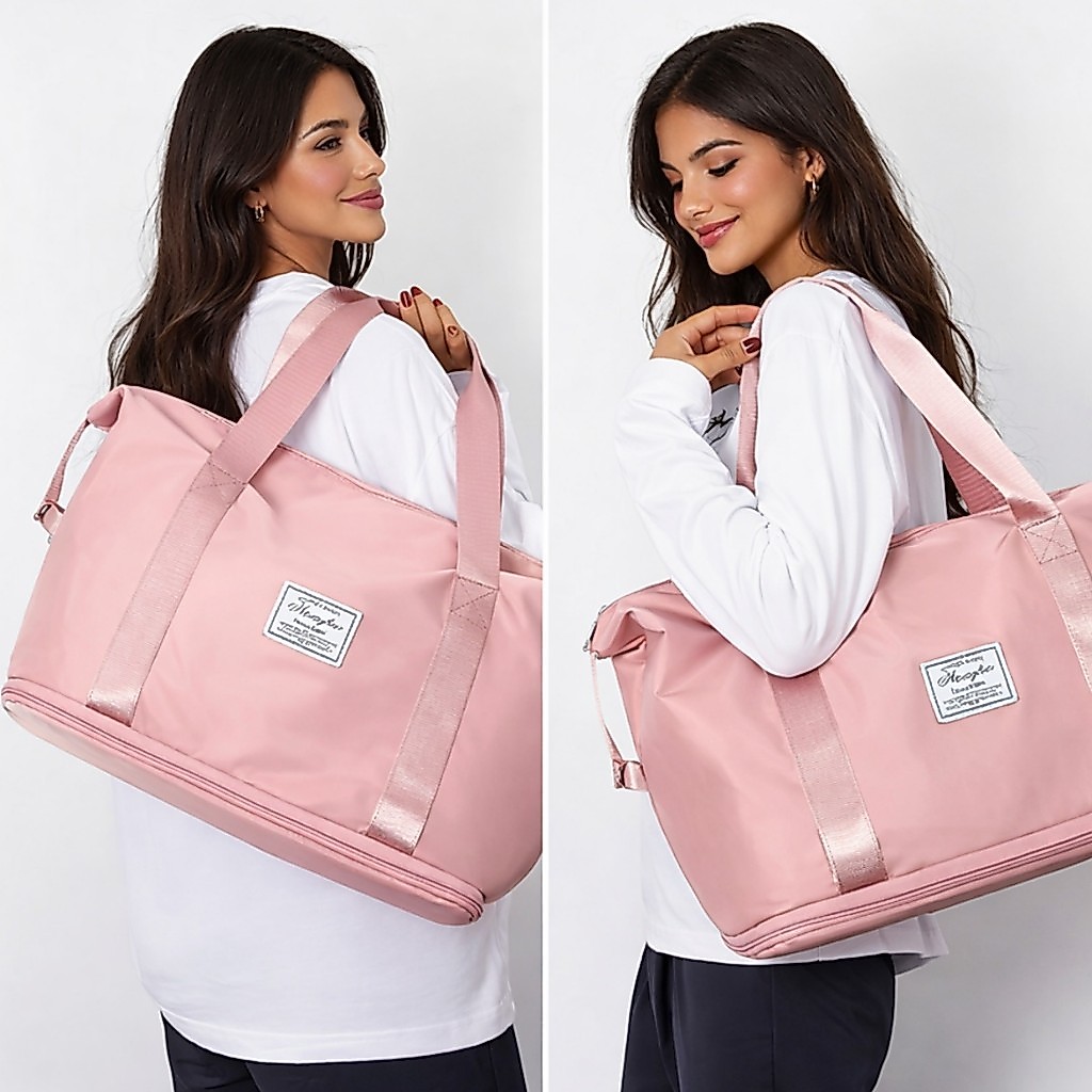 Bolsa Fitness Feminina de Grande Capacidade Oxford Resistente para Yoga e Academia