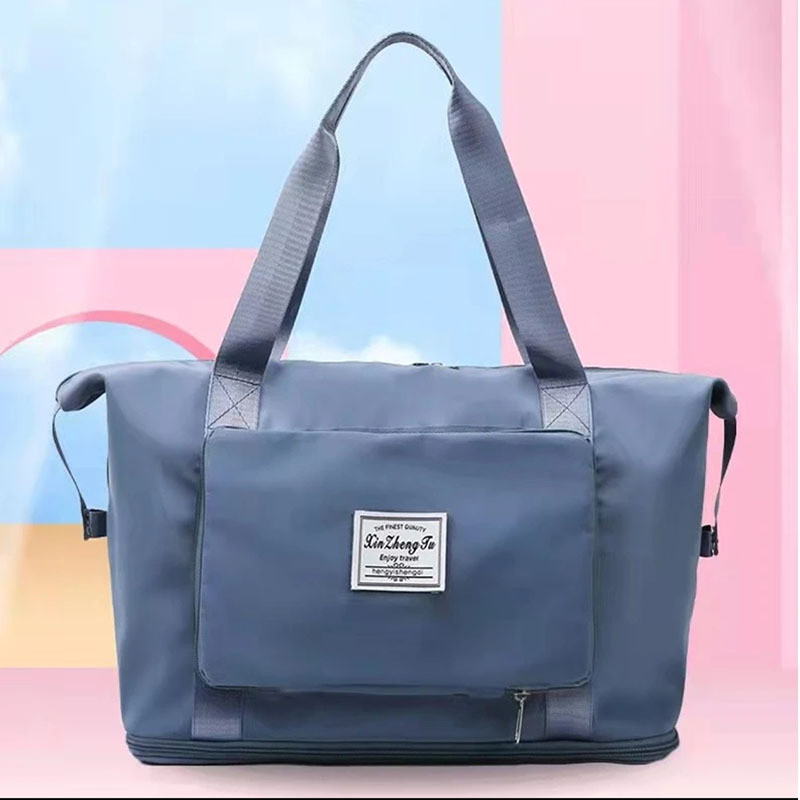 Bolsa de viagem dobrável e organizadora de grande capacidade, compatível com mala de viagem, ideal para academia, yoga e