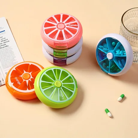 Pill Case Medicine Tablet Travel Pill Box Cute Fruit-shaped Portable Dispenser Organizer Weekly Medicine Storage Container