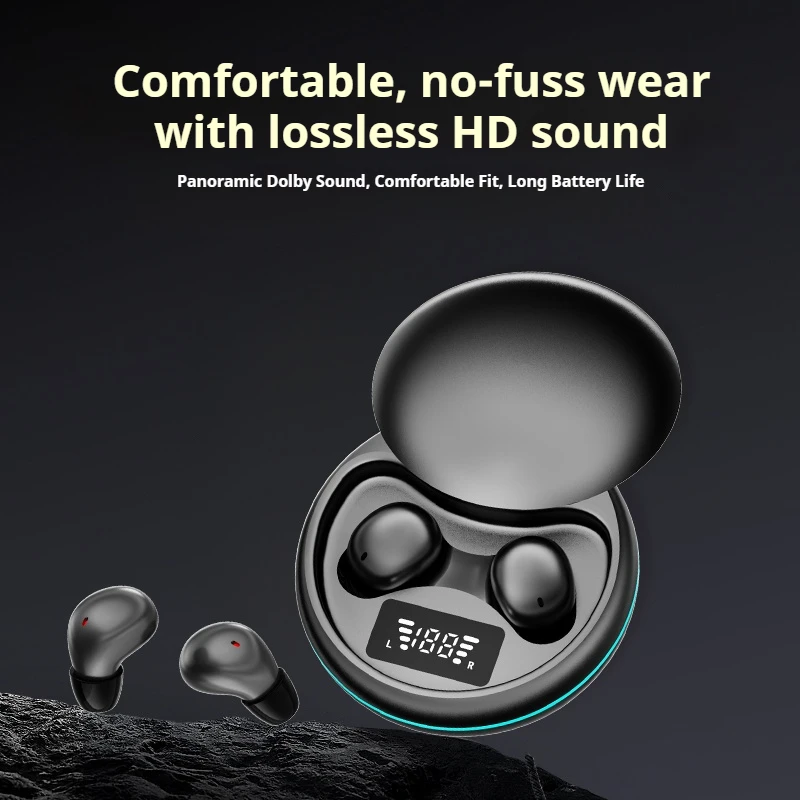 New Mini Comfortable Wireless Sleep Earphone In Ear Small Sport Bluetooth Headphones TWS Invisible Stereo Sound Headset With Mic