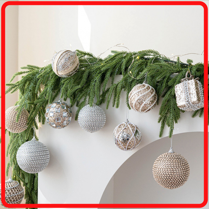 Cross border Venda Quente Espuma Champanhe Bola De Natal Decoração Da Árvore Pingente Janela Pendurado