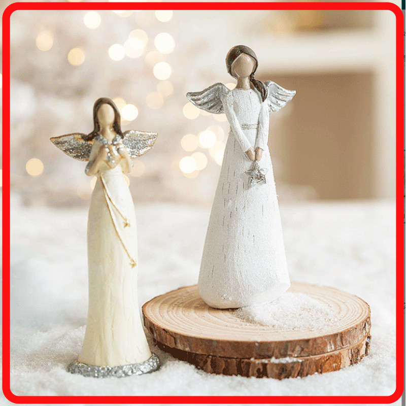 Cross border Novo Produto Resina De Natal Anjo Menina Decoração De Mesa Arranjo Cena Fotografia Adereços Presentes