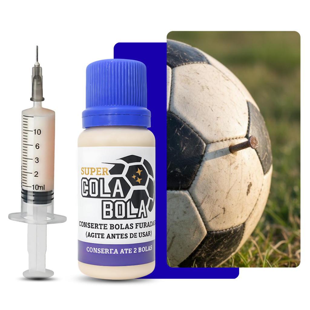 Super Cola Bola 20ml - Conserta 2 Bolas - 1 unidade  - veda bolas de futebol, futsal, e  outros