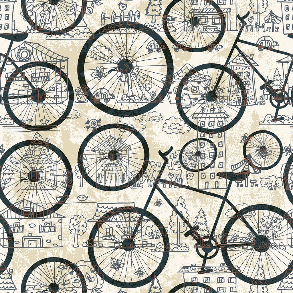 Papel De Parede Adesivo Vintage Bicicletas Adesivo Lavável Bicicletaria Rolo de 3 Metros