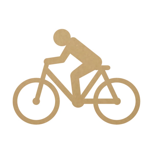 Kit Recortes em Mdf Cru - Bicicleta - Aplique 6cm - 0132apl