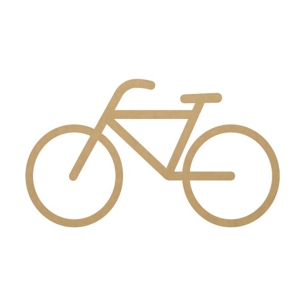Kit Recortes em Mdf Cru - Bicicleta - Aplique 6cm - 0135apl
