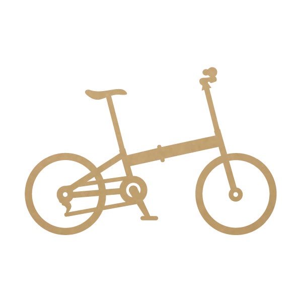 Kit Recortes em Mdf Cru - Bicicleta - Aplique 4,5cm - 0134apl