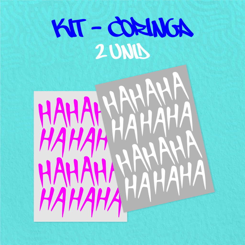 Kit - Adesivo Vinil - CORINGA 10 -10 cm moto, bicicleta, skate, notebook, espelho, sticker