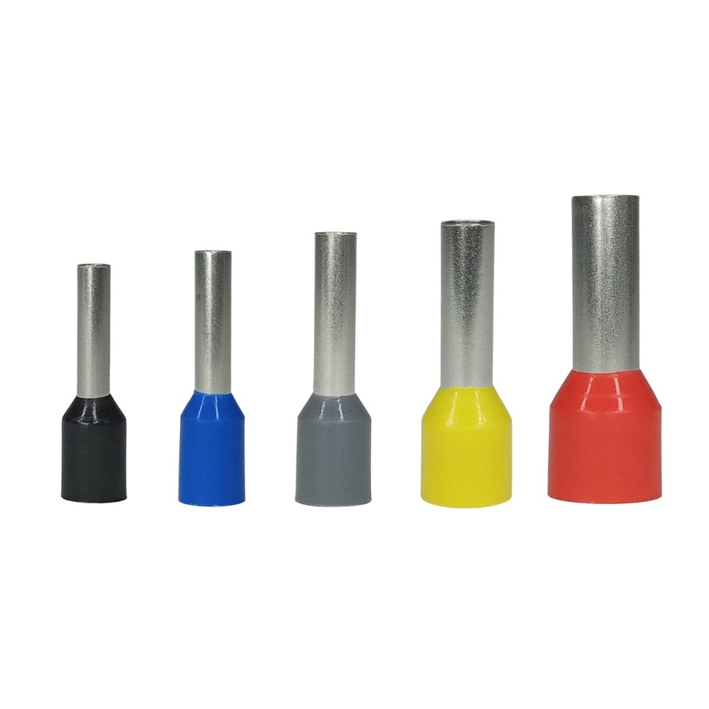 Terminal Elétrico Tubular Ilhós 1,5mm a 10mm Kit Com 1000 Unidades Instalação Fiação Tubolar Conectores