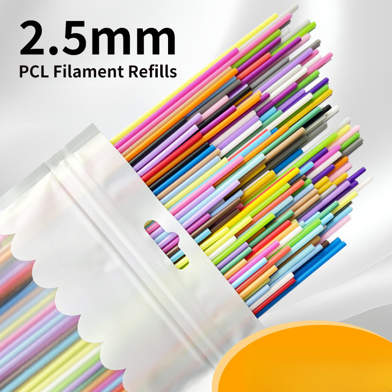 PCL2.5mm Consumíveis 3Dooder de baixa temperatura 22 cores/32 cores Caneta de impressão 3D Recarga Consumíveis