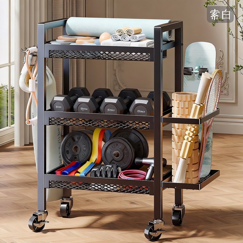 Quatro estações disponíveis Universal equipamentos de Fitness rack removível Yoga esteira armazenamento artigos esportiv