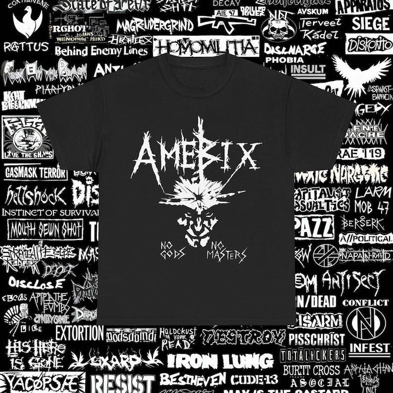 Music.Soul Camiseta Unissex Amebix Punk Estampa Anti Cimex Nausea Driller Killer Nails Discharge Disrupt Extreme Nois...
