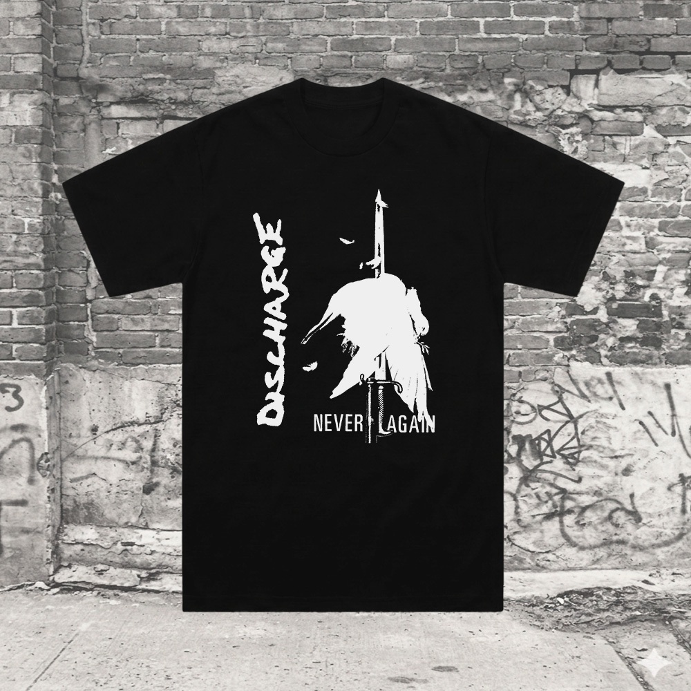 Camisetas Discharge never again