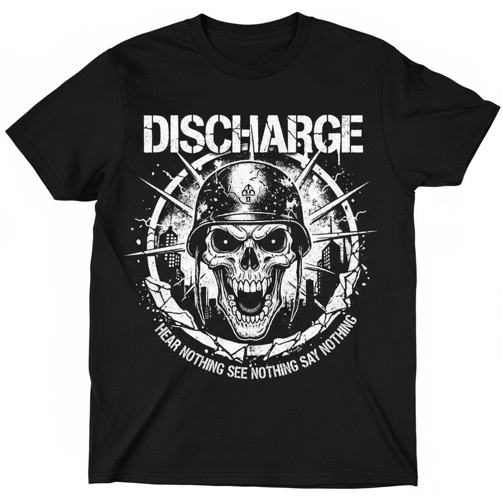 Camiseta DISCHARGE - EXPLOITD G.B.H. EM DTF ALTA QUALIDADE NÃO RACHA COMO SILK SCREEN - PLUS SIZE G3