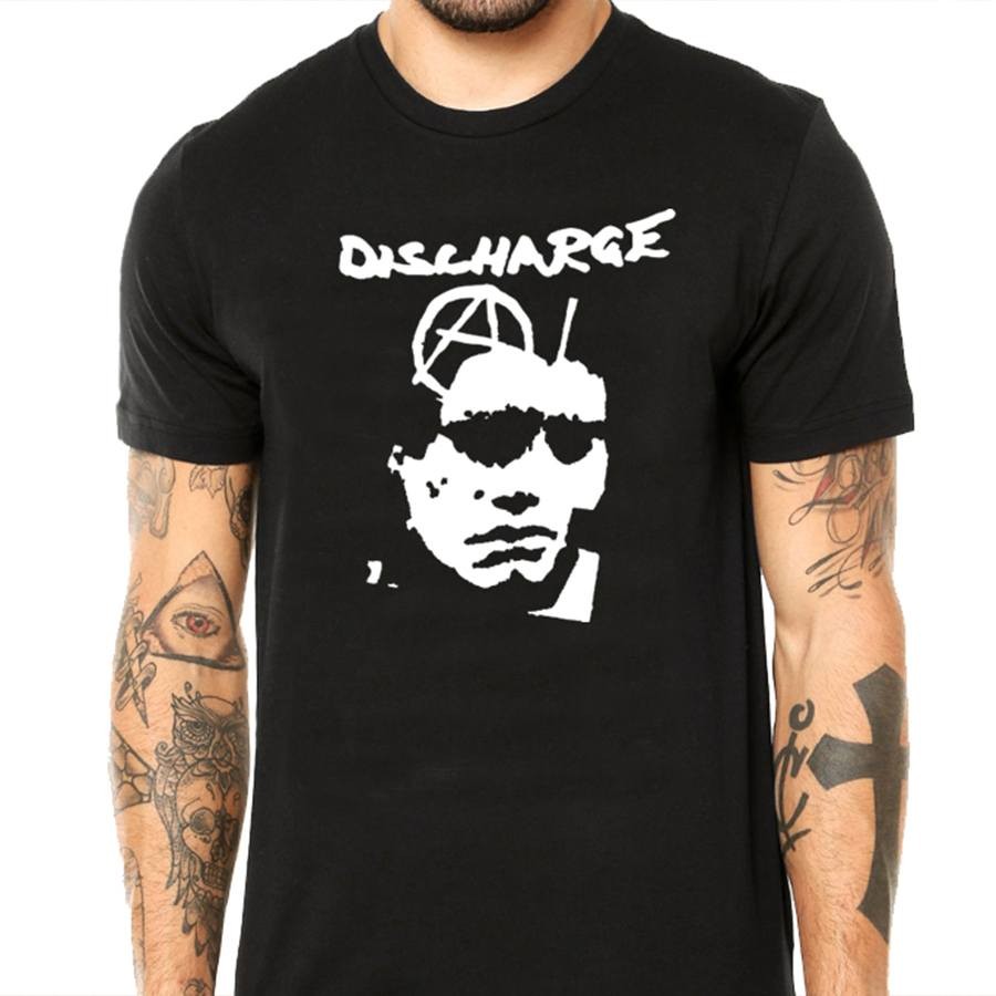Camiseta masculina Discharge - 100% algodão