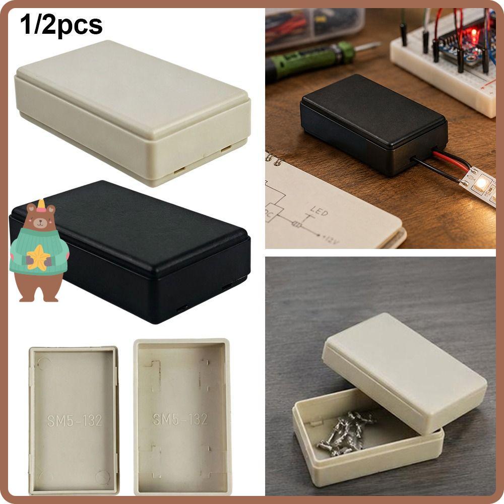 1/2pcs Caixa De Fiação Eletrônica DIY , Projeto Preta/Branca De 60 * 36 * 25mm , À Prova D'água E Poeira