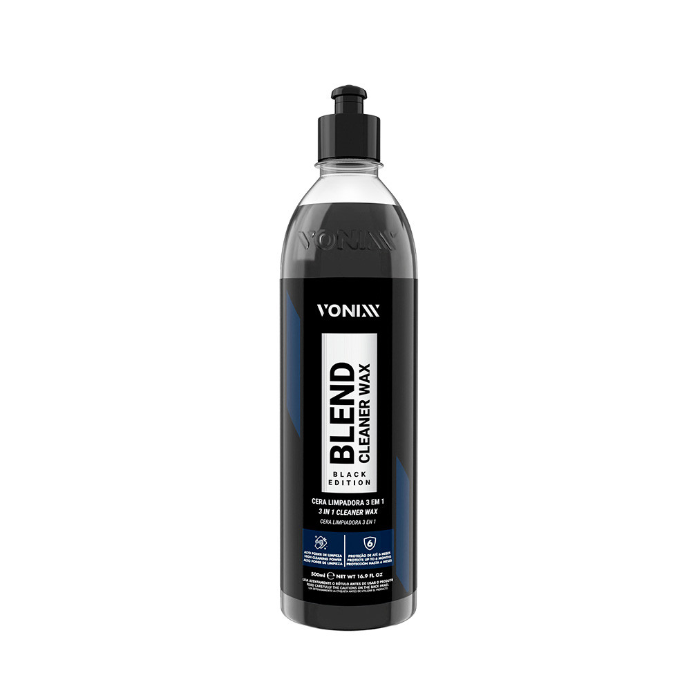 Cera para Pinturas Escuras 500ml Blend Black Cleaner Wax Vonixx