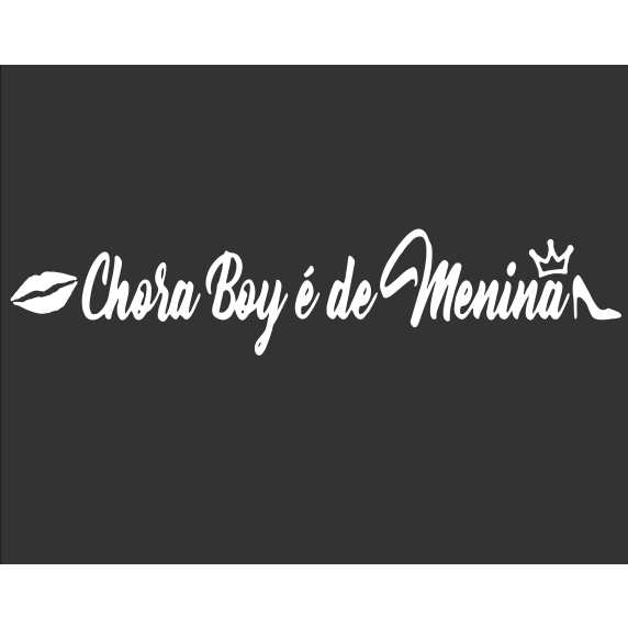 adesivo chora boy é de menina 27cm  para carro moto e caminhão