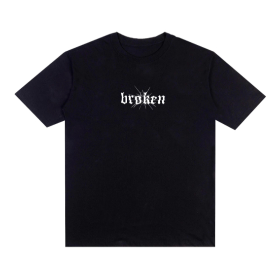 Camiseta Masculina Com Estampa Broken Tecido Premium 100% Algodão