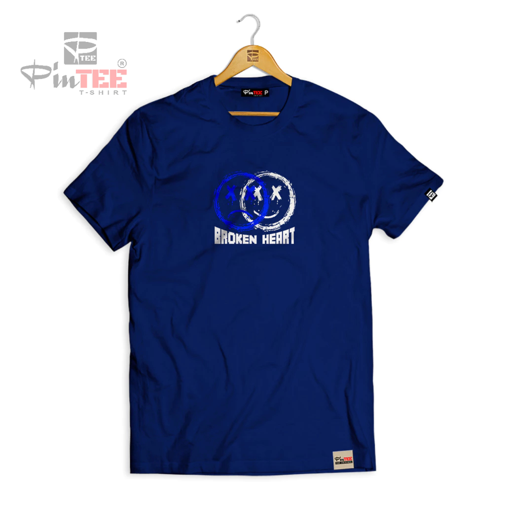 Camiseta Masculina Algodão Broken Heart Smily